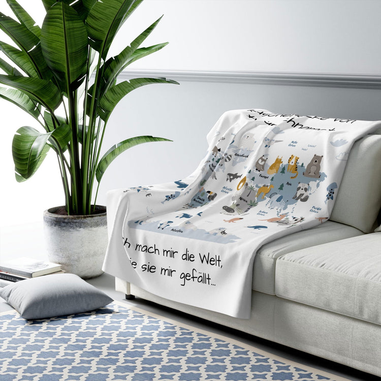 Kuscheldecke für Kinder | Personalisiert | Weich & Warm | Perfektes Geschenk zur Geburt - heartbeat -